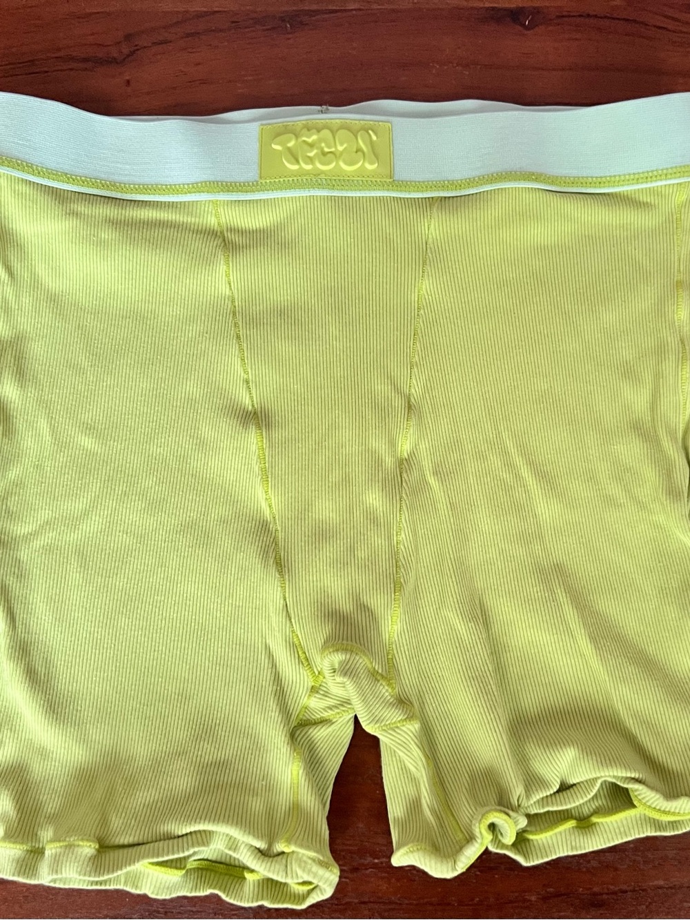 Ribbed Bike Shorts in Lime green